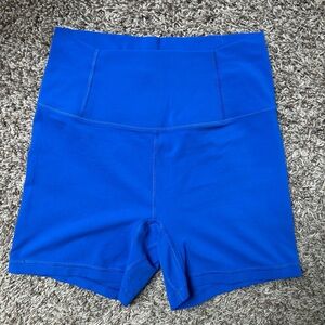 Women's Blue High-Waisted Shorts